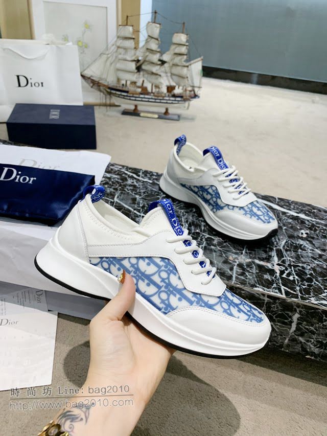 DIOR男女鞋 迪奧2021專櫃新款情侶運動鞋 Dior拼接字母運動鞋  naq1537